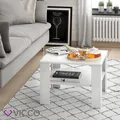 Produktbild: Couchtisch Wohnzimmer Sofatisch Kaffeetisch Homer Weiß 60x60 cm Vicco