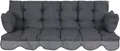 Produktbild: Hollywoodschaukel Auflage PATIO Bora – Bankauflage grau – 170x50 cm gesteppt