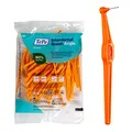 Produktbild: TEPE Interdentalbürste Winkel, abgewinkelte Zahnbürste für Zahnreinigung, 25 Stück, 0,45 mm, extra kleine/kleine Lücken, Orange, Größe 1