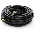 Produktbild: PremiumX 20m BASIC-LINE TV Antennenkabel IEC-Anschlusskabel Koaxial-Kabel mit Mantelstromfilter HDTV 4K - Schwarz