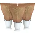Produktbild: BigDean 3er Set XL Winterschutz Kübelpflanzensack 80 x 100 cm BRAUN Wintervlies Schutzhaube Vlieshaube für Pflanzen Pflanzenschutzsack extra stark - Braun