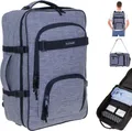 Produktbild: Rucksack Handgepäck Reise Elephant Travel Fly Laptop Tasche Schultergurt 42 Liter IATA Reiserucksack Flugzeug Gepäck Reisetasche 13029 Grau Schwarz