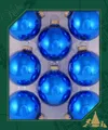 Produktbild: Krebs Glas Lauscha Weihnachtskugeln Blau glänzend 8 Stück/Set, Ø 7 cm Christbaumkugeln
