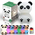 Produktbild: MegaLight LED Nachtlicht Kinder RGB-Farbwechsel | Nachtlicht Baby ohne verschluckbare Kleinteile | Stilllicht dimmbar Timer | Nachtlampe für Kinderzimmer Touch USB | Paddy Panda