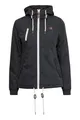 Produktbild: OXMO OXTilda Damen Jacke Übergangsjacke mit Kapuze Kordelzügen Eingrifftaschen Regular fit, Größe:XS, Farbe:DARK GREY (792890)