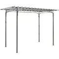 Produktbild: vidaXL Stahl Pavillon Gartenlaube Gartenhaus Laube Gartenhaus - Silber