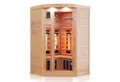 Produktbild: Dewello Infrarotkabine LAKEFIELD 120 Wärmekabine, bis zu 2 Personen, 5 Vollspektrumstrahler, BxTxH: 120 x 120 x 190 cm, (mit großer Farblichttherapie, inkl. Ionisator mit Ozondesinfektion und Aromatherapie, Multimedia und zusätzlich USB-Anschluss & Bluetooth möglich) Sauna aus Hemlock-Tannenholz, leichter Aufbau dank Stecksystem