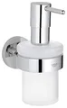 Produktbild: GROHE Essentials, Seifenspender für das Bad (mit Halter, verdeckte Befestigung, pflegeleicht, langlebig), Chrom, 40448001