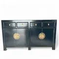 Produktbild: OPIUM OUTLET Asia Möbel Kommode Schrank Sideboard Hochzeitsschrank 31196 dunkel-blau Landhaus-Stil asiatisch chinesisch orientalisch