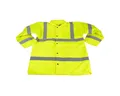 Produktbild: Haushalt International Warnweste Jacke in Signalgelb Warnjacke mit Reißverschluss und Kapuze Größe L (1-tlg) elastische Bünde