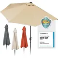 Produktbild: EASYmaxx Sonnenschirm halbrund beige mit UV-Schutz - Beige