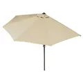 Produktbild: EASYmaxx Sonnenschirm halbrund | 270 x 140 x 235 cm | für Balkon und Terrasse | passgenau für Wände | mit praktischer Handkurbel und Sonnenschutz UV-Schutz 40+ | spendet Schatten