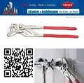 Produktbild: KNIPEX 86 03 400 Zangenschlüssel Spannweite 85 mm Armaturenzange - glatte Backen