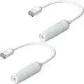 Produktbild: Easy Cable Verlängerungskabel Cat.6a F/UTP, 2er Pack weiß, 15cm Kabel, wasserdichte Kappe
