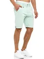Produktbild: Indicode Herren Cuba Chino Shorts mit 5 Taschen aus Baumwollgemisch | Bermuda Sommershorts für Männer Surf Spray, 3XL
