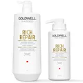 Produktbild: Goldwell Dualsenses Rich Repair Restoring Shampoo 1000ml + 500ml Maske