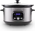 Produktbild: Lauben Slow Cooker 3500SB, Premium-Keramiktopf, 3,5 l, geringer Verbrauch, zwei automatische Temperaturstufen, Timer, Kochbuch inbegriffen