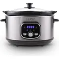 Produktbild: Lauben Slow Cooker 3500SB, Premium-Keramiktopf, 3,5 l, geringer Verbrauch, zwei automatische Temperaturstufen, Timer, Kochbuch inbegriffen