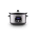 Produktbild: Lauben Slow Cooker 3500SB Schongarer mit Thermeffect®-Technologie, SlowHeat®-Technologie, Kochbuch, Innenbehälter aus Keramik, Zwei Temperaturstufen, Manuelle Zeiteinstellung, 3.5l