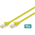 Produktbild: Digitus CAT 6A S/FTP Patchkabel, 10 Stück (STP, CAT6a, 1 m) (DK-1644-A-010-Y-10)