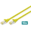 Produktbild: DIGITUS Patchkabel, Cat6a, S/FTP, RJ-45/RJ-45, 1m, gelb, 10er-Pack