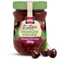 Produktbild: Schwartau Extra Weniger Zucker Schwarzkirsche, zuckerreduzierter Fruchtaufstrich, 300g