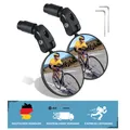 Produktbild: Einstellbare Lenkerspiegel - 2 Stück für Rennräder und Mountainbikes, Schwarz
