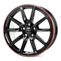Produktbild: BORBET DESIGN LX19 black glossy red ring 8.0Jx19 5x112 ET50 R28515368