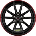 Produktbild: Borbet LX19 black glossy red ring 8x19 ET50 - LK5/112 ML66.5 Felge Alu