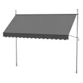 Produktbild: Thanaddo Klemmmarkise mit Handkurbel, 350cm Bereit, manuell höhenverstellbar Balkonmarkise ohne Bohren, UV Schutz Sonnenschutz wasserdicht für Outdoor, Terrasse, Balkon, Garten, Anthrazit