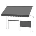 Produktbild: 3,5m Balkonmarkise Klemmmarkise Markise Sonnenschutz Höhenverstellbar Anthrazit
