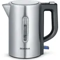 Produktbild: Severin Mini Reise-Wasserkocher WK 3647 gebürstetschwarzsilber Wasserkocher Wasserkocher Mit Temperatureinstellung Wasserkocher Edelstahl Wasserko... - Schwarz