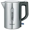 Produktbild: SEVERIN Reise-Wasserkocher-Set, Mini-Reise-Wasserkocher für 0,5 L, Elektrischer Wasserkocher mit 2 Kunststoffbechern & 2 Löffeln, Gebürsteter Edelstahl / Schwarz, WK 3647