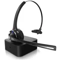 Produktbild: CSL - Bluetooth 5.0 Headset mit Ladestation - PC Headset mit flexiblem Mikrof...