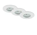 Produktbild: Briloner Leuchten LED Einbaustrahler 7204-036, LED fest integriert, 3000K - Warmweiß, 3er Set, Warmweiß 3000K, weiß, 5W - 400 lm, Ø 7,5 x 2,8 cm