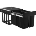 Produktbild: tectake® Abfallsammler Ashlyn 3-fach Mülltrennung, 2x8L und 1x15L 35 x 48 x 35 cm - Schwarz