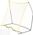 Produktbild: VEVOR Fußball-Rebounder tragbarer Fußballtrainer 7 x 7 Fuß Fußball-Trainingsgerät aus Eisen & Polyester, Sport-Fußball-Rebounder-Wand mit tragbarer Tasche, für Team-Solotraining Passen Volley