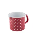 Produktbild: Riess Schnabeltopf  Ø12cm 1 Liter Country Pünktchen Rot Emaille