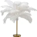 Produktbild: Kare Design Tischlampe Feather Palm Weiß, Desk Lamp, Schreibtischlampe, Nachttischlampe, Dekoleuchte, Leuchtmittel nicht inklusiv, Tischleuchte, Palmen Motiv, Federn, 60x50x50cm