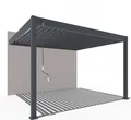 Produktbild: Weide Deluxe | Wand Pergola | Voll Aluminium | 3 x 3,6 M | Lamellendach anthrazit