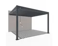 Produktbild: Weide Pergola Deluxe Wand-Pavillon Terrassenüberdachung Alu 3x3,6 m Anthrazit, BxTxH: 360x300x255 cm