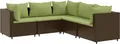 Produktbild: vidaXL 5-tlg. Garten-Lounge-Set mit Kissen Braun Poly Rattan