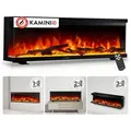 Produktbild: KAMINIO Elektrokamin LEA, 3in1 Kamin: Elektrischer Stand-, Wand- und Einbaukamin, Panoramaview schwarz 152.9 cm x 43 cm x 20 cm