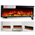 Produktbild: KAMINIO Elektrokamin LEA - Elektrischer 3-in-1 Kamin mit Panoramaview, Heizung, 3D-Flammeneffekt, 12 Flammenfarben, Fernbedienung (60 Zoll)