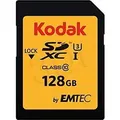 Produktbild: Kodak SD 128GB UHS-I U3 V30 Ultra Speicherkarte, hohe Geschwindigkeit, ideal für HD-Videos und Fotos, One Size.