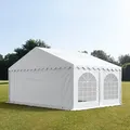 Produktbild: TOOLPORT PRO 5x4m Partyzelt, PVC-Plane, weiß, mit Bodenrahmen - (7193)