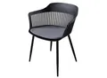 Produktbild: riess-ambiente Stuhl AIRE - schwarz Kunststoff Stahlgestell Indoor Outdoor inkl. Kissen