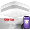 Produktbild: VisorTech WLAN-Rauch- & Hitzemelder mit weltweiter App-Benachrichtigung, 85 dB