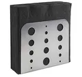 Produktbild: APS Serviettenhalter, Serviettenspender aus Edelstahl 18/0, Serviettenständer mit möbelschonender Unterseite für Servietten 1/4 Falz, matt poliert, 4,5 x 15 cm, Höhe 12,5 cm