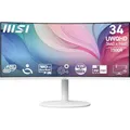 Produktbild: MSI Modern MD342CQPW PC-Monitor 34 Zoll UWQHD Curved 1500R – VA Panel 3440 x 1440, KVM, Pip/PBP, Breites Farbspektrum, Augenkomfort, integrierte Lautsprecher, 3-Achsen verstellbar, HDMI 2.0b, DP 1.4